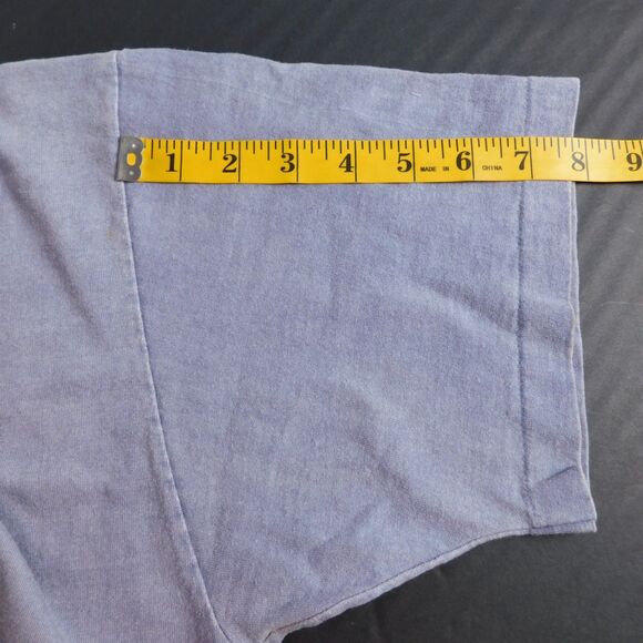 Vintage Anvil T-Shirt Blue Totem Fish 2-Side Graphic Tee L/XL? Single-Stitch USA - Picture 13 of 16